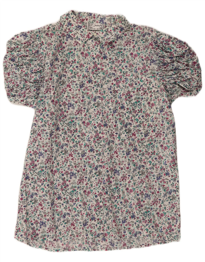 Blusa feminina de manga curta Nadine H EU 38 médio branco floral