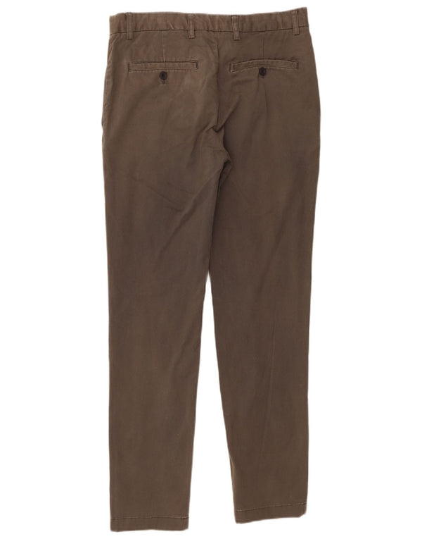Zara Mens Slim Chino Calças EU 40 Médio W31 L29 Algodão Cáqui