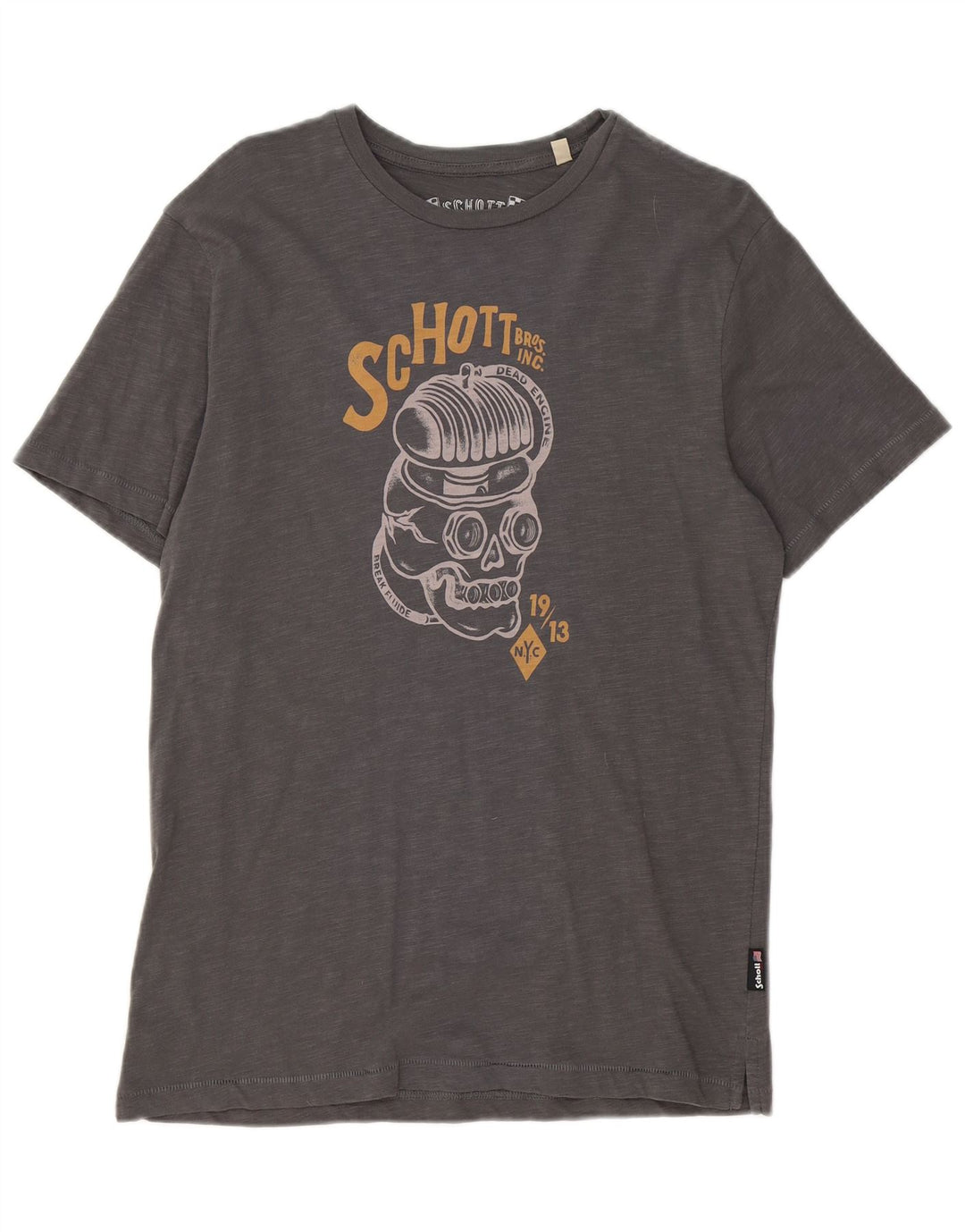 Camiseta masculina gráfica SCOTT Top algodão cinza médio