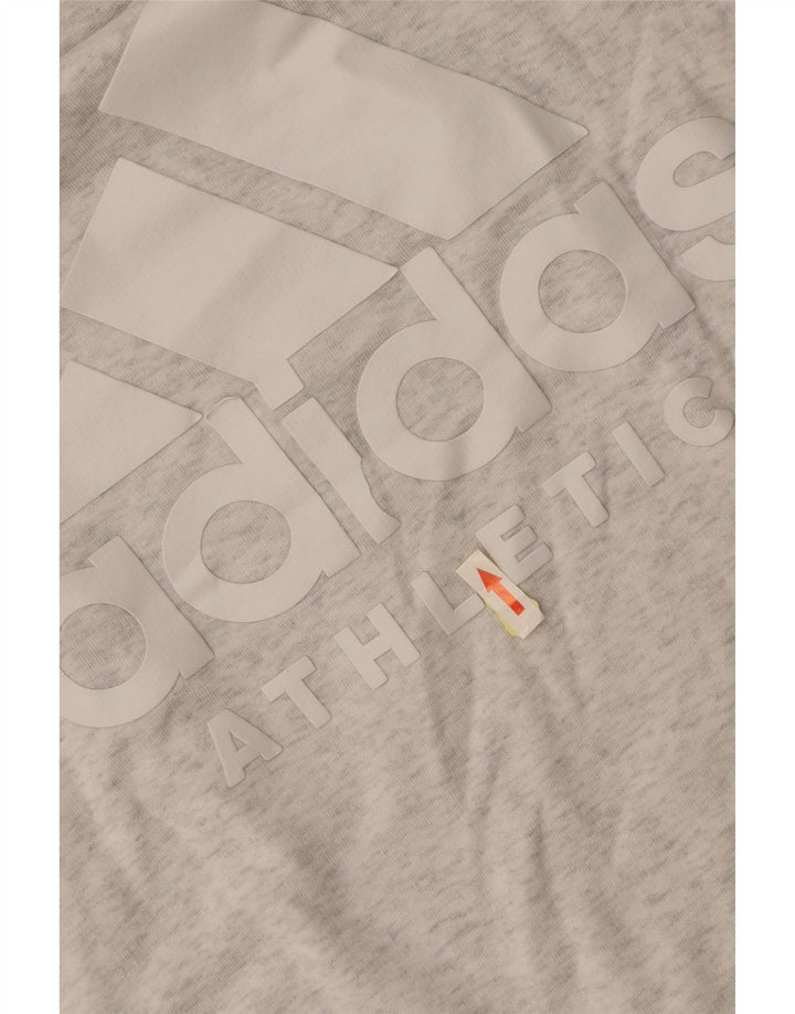 ADIDAS Womens Graphic Sweatshirt Jumper UK 16 Grande Cinza