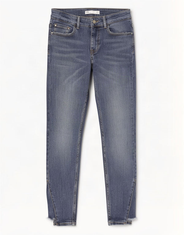 Zara Jeans Slim Feminino EU 38 Pequeno W28 L28 Azul