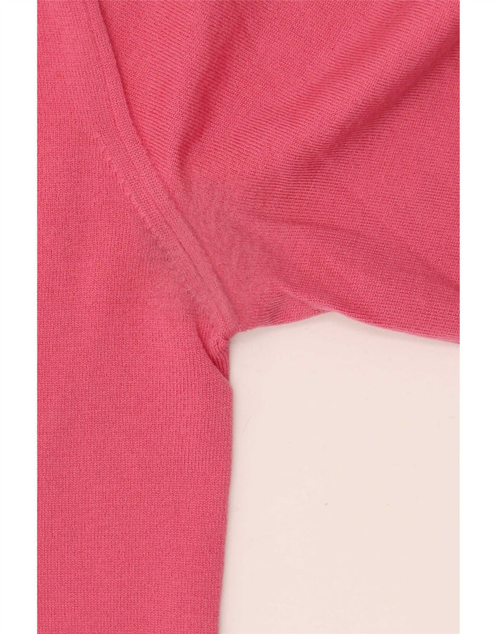 Suéter feminino Fred Perry com decote em V Reino Unido 12 rosa médio