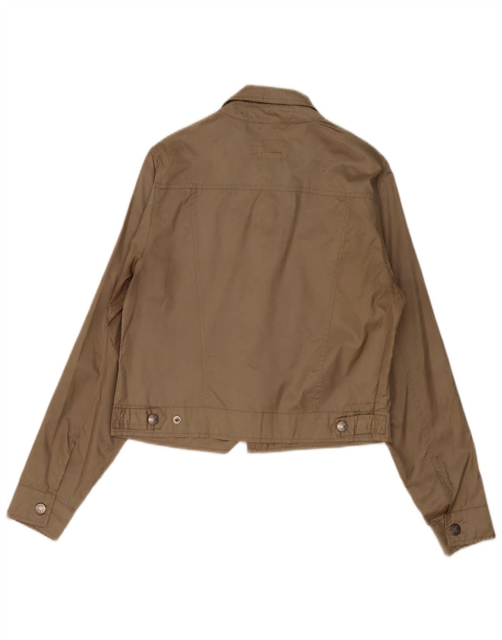 Jaqueta bomber masculina Calvin Klein Jeans pequena bege poliéster