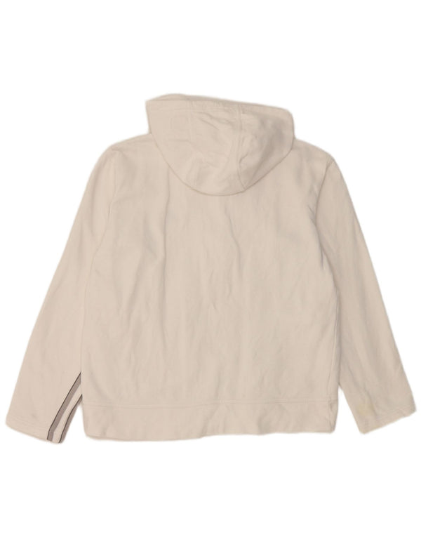 Suéter adidas feminino com capuz e zíper Reino Unido 14 grande algodão branco