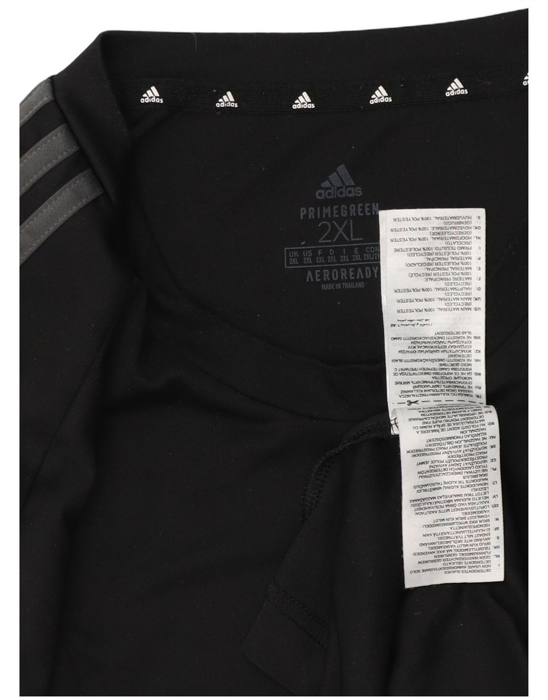 Adidas Mens Aeroready Camiseta Top 2XL Poliéster Preto