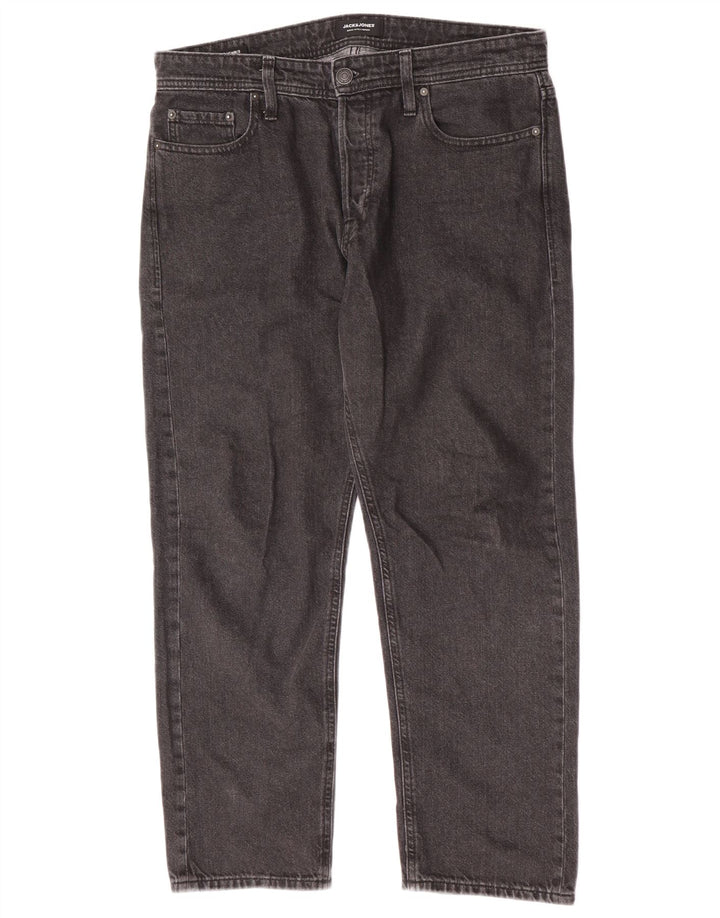 Jeans retos masculinos Jack & Jones W32 L27 algodão cinza