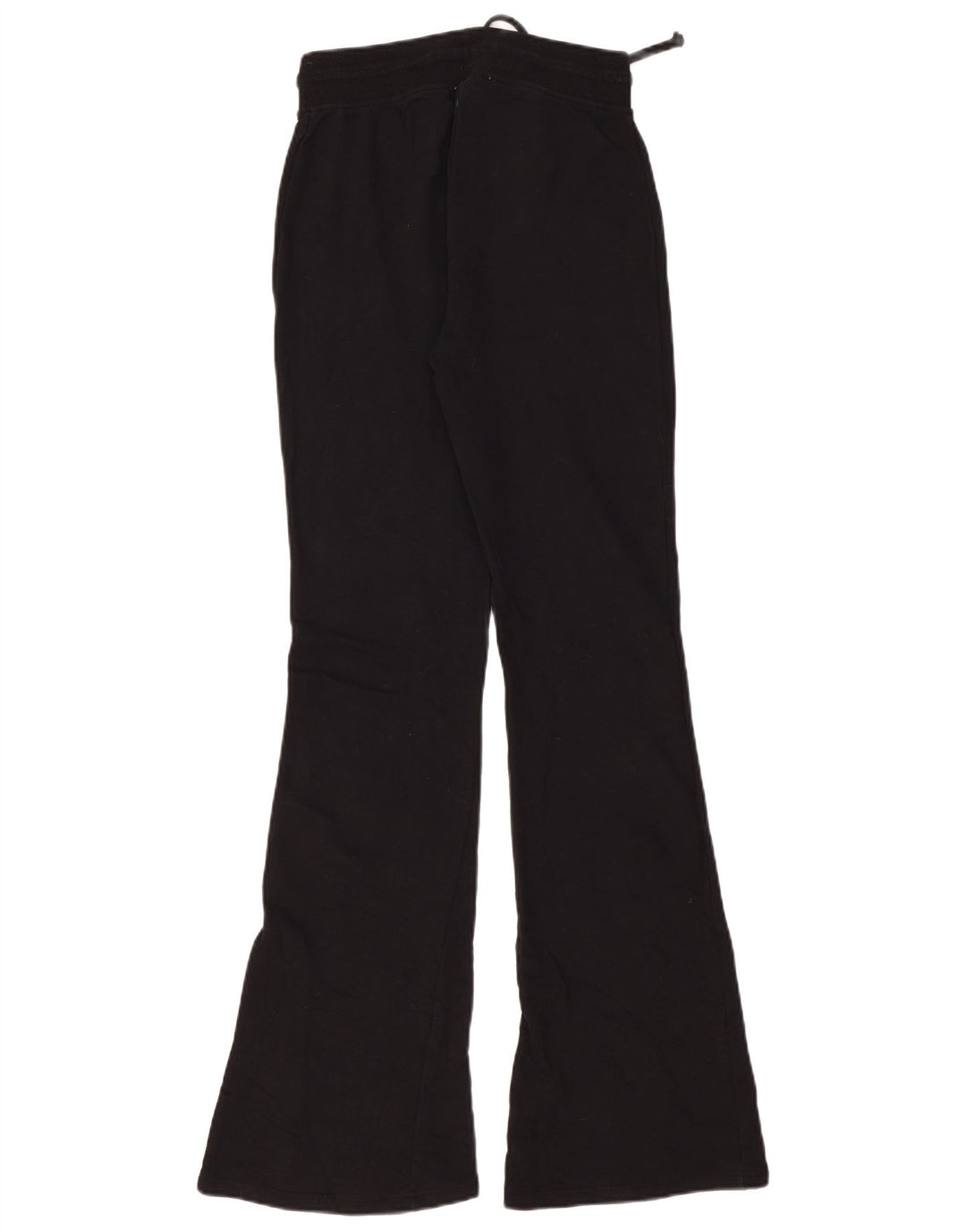 Zara Womens Flare Calças de treino Reino Unido 12 Médio Preto