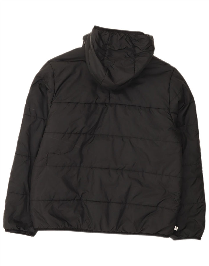 Casaco acolchoado com capuz Adidas Boys 11-12 anos preto poliéster