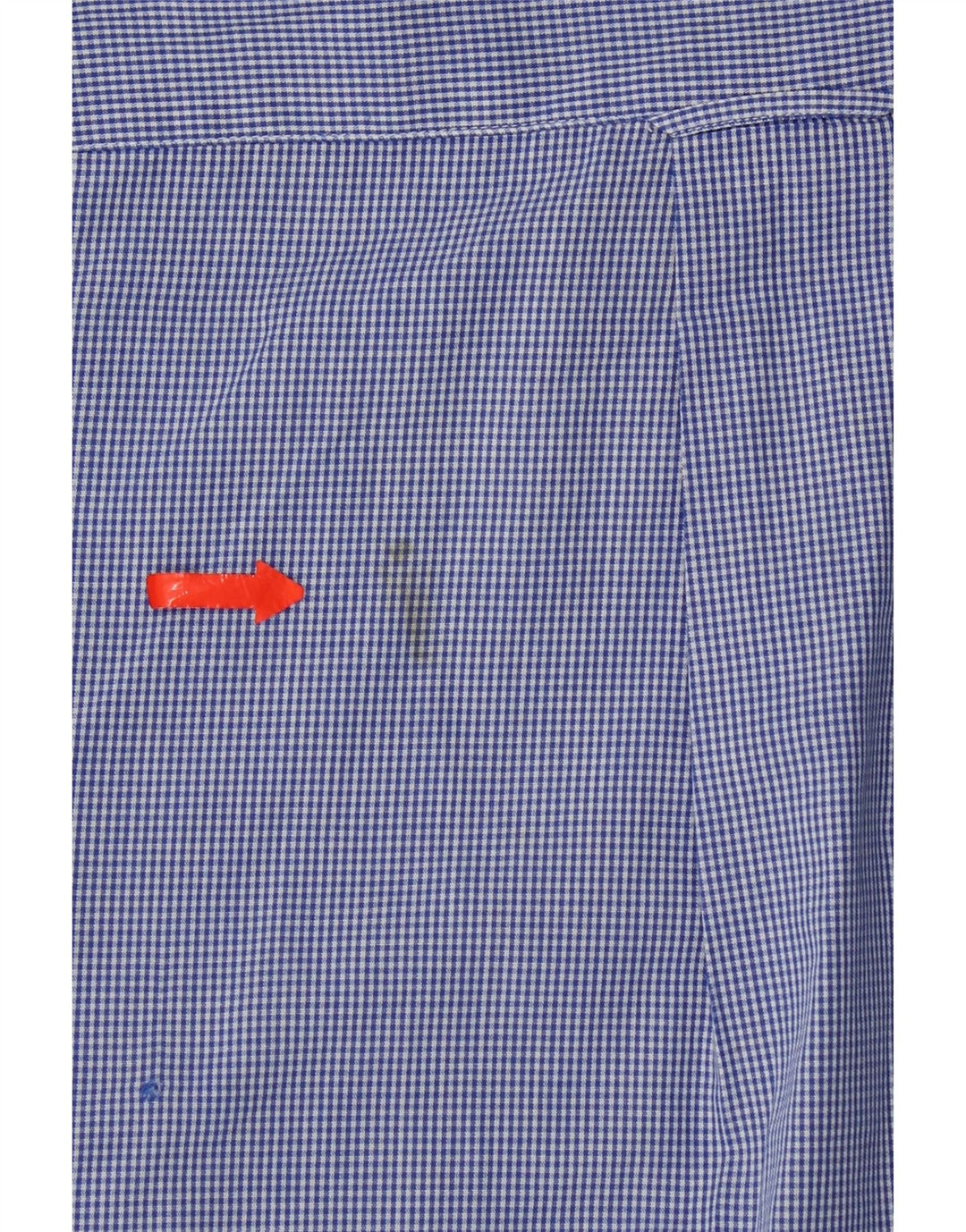 Camisa masculina Izod grande algodão guingão azul