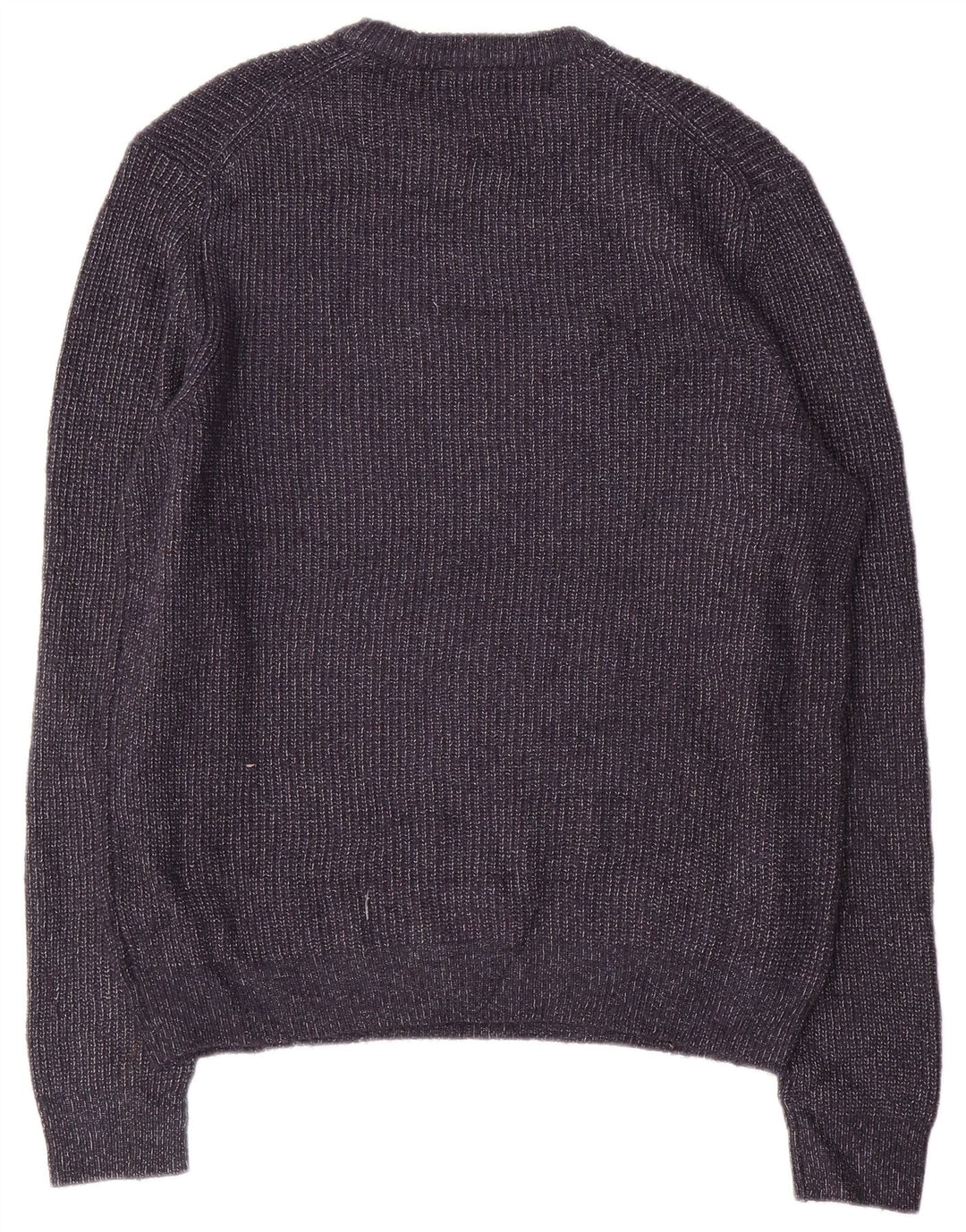 Suéter masculino Marks & Spencer com gola redonda, médio azul marinho manchado