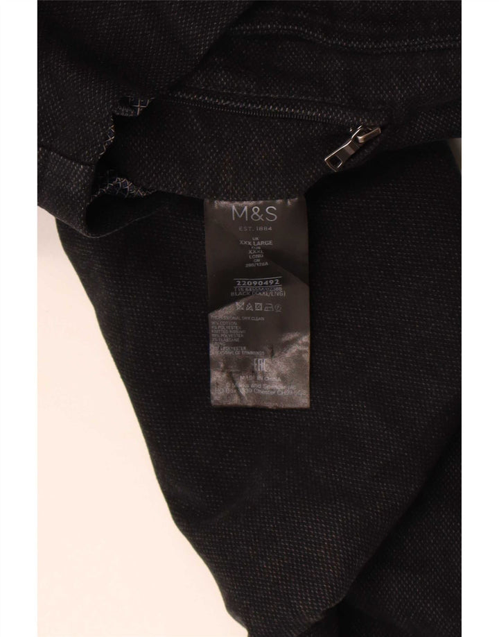 Jaqueta utilitária masculina Marks & Spencer UK 46 3XL algodão preto