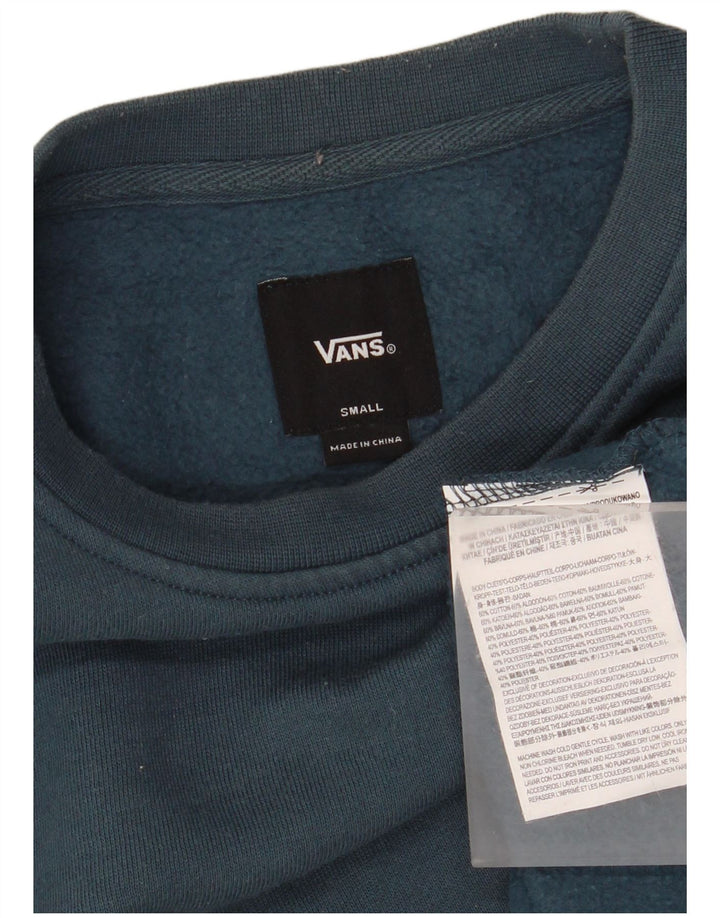 VANS Mens Moletom Jumper Pequeno Azul Algodão