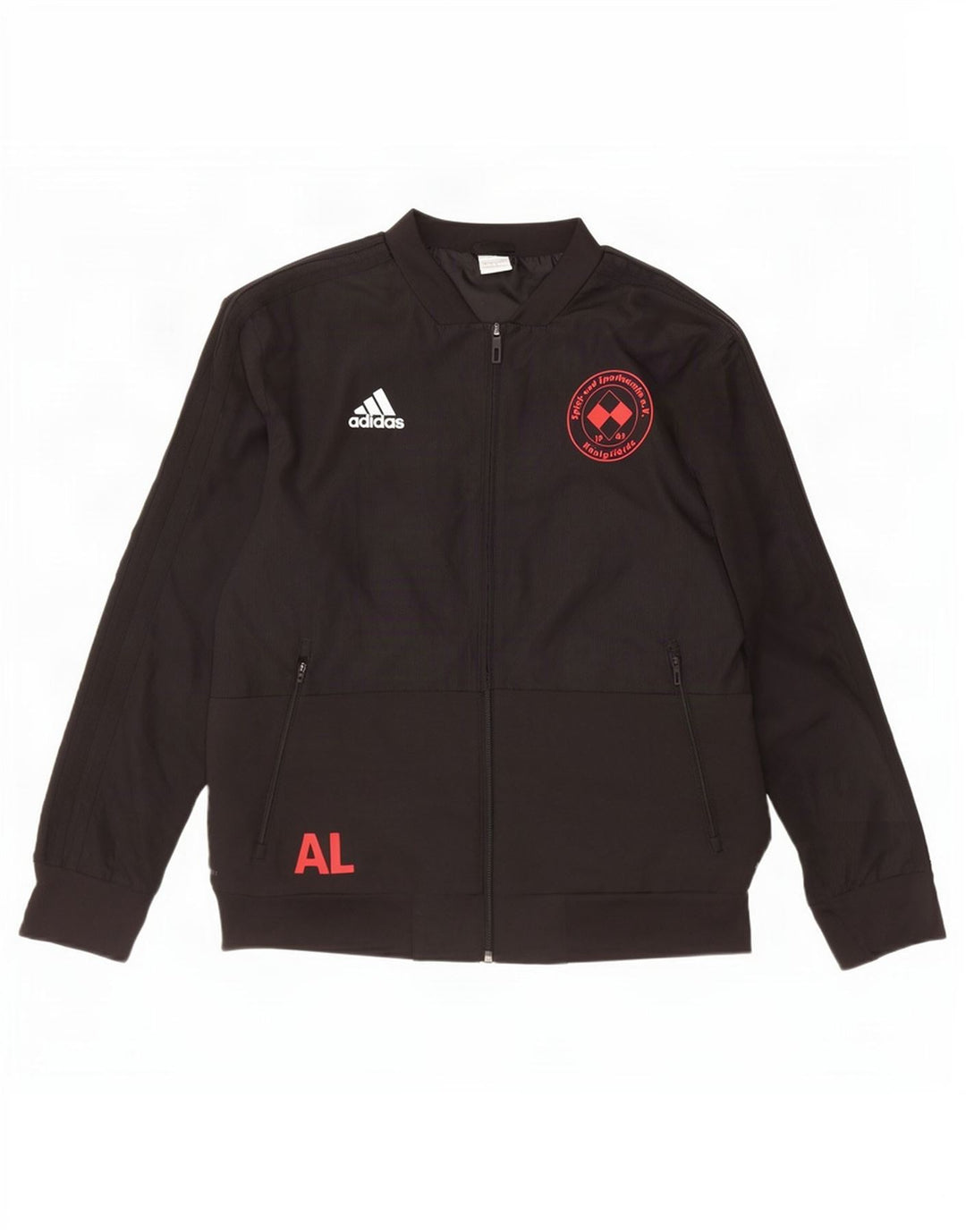 Adidas Mens Climalite Graphic Tracksuit Top Jaqueta Grande Poliéster Preto