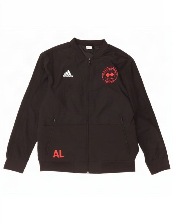 Adidas Mens Climalite Graphic Tracksuit Top Jaqueta Grande Poliéster Preto