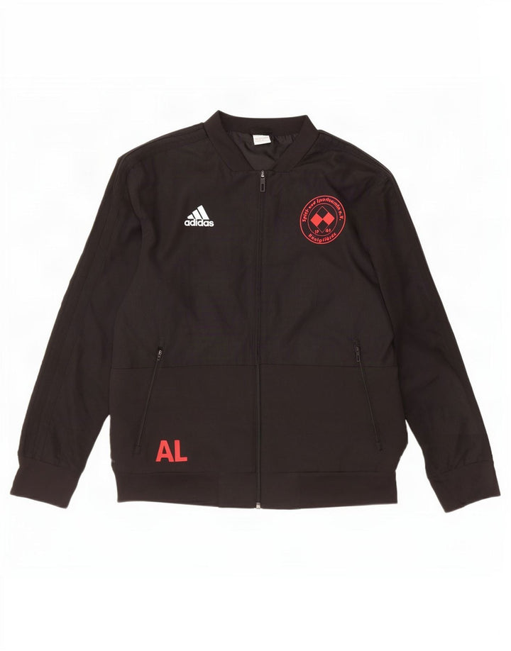 Adidas Mens Climalite Graphic Tracksuit Top Jaqueta Grande Poliéster Preto