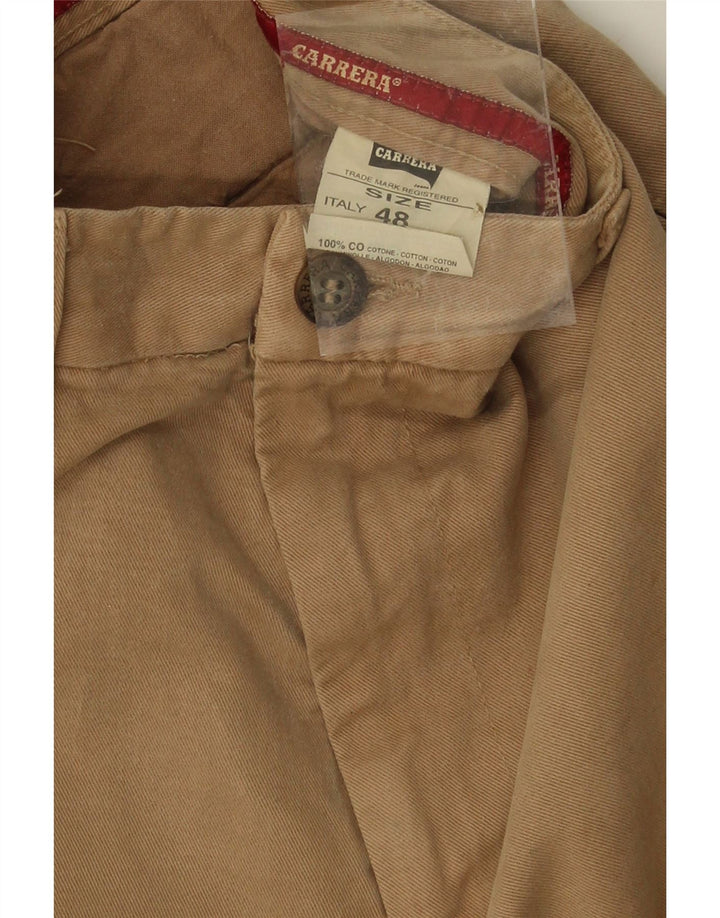 CARRERA Mens Straight Chino Trousers IT 48 Medium W30 L30 Beige Cotton Vintage Carrera and Second-Hand Carrera from Messina Hembry 