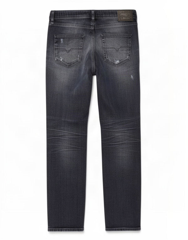 Diesel Masculino Reen Distressed Regular Straight Jeans W30 L32 Azul Algodão