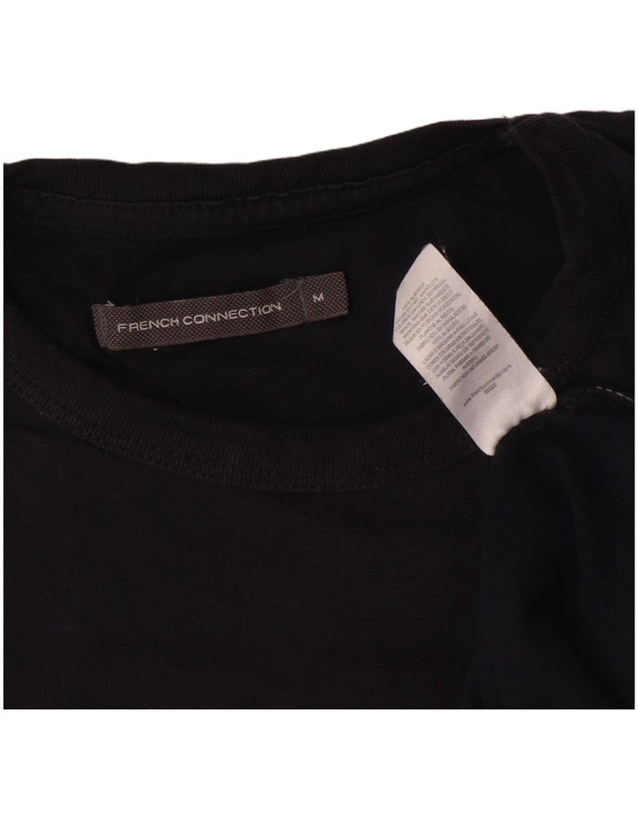 Camiseta masculina French Connection Top médio algodão azul marinho