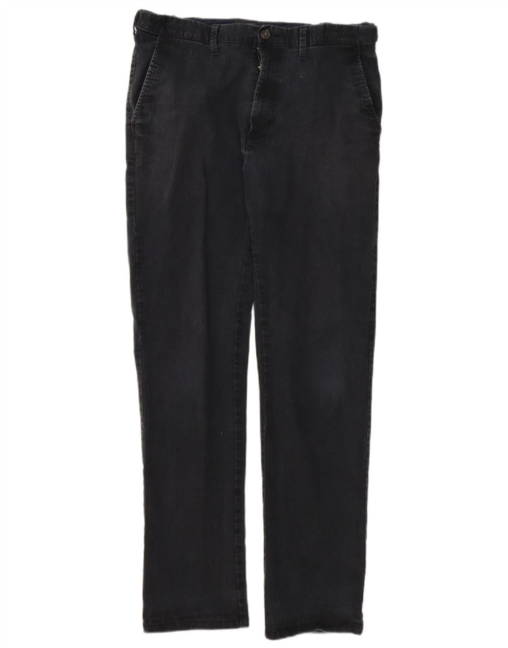 Calça chino masculina Marks & Spencer regular W34 L33 algodão preto