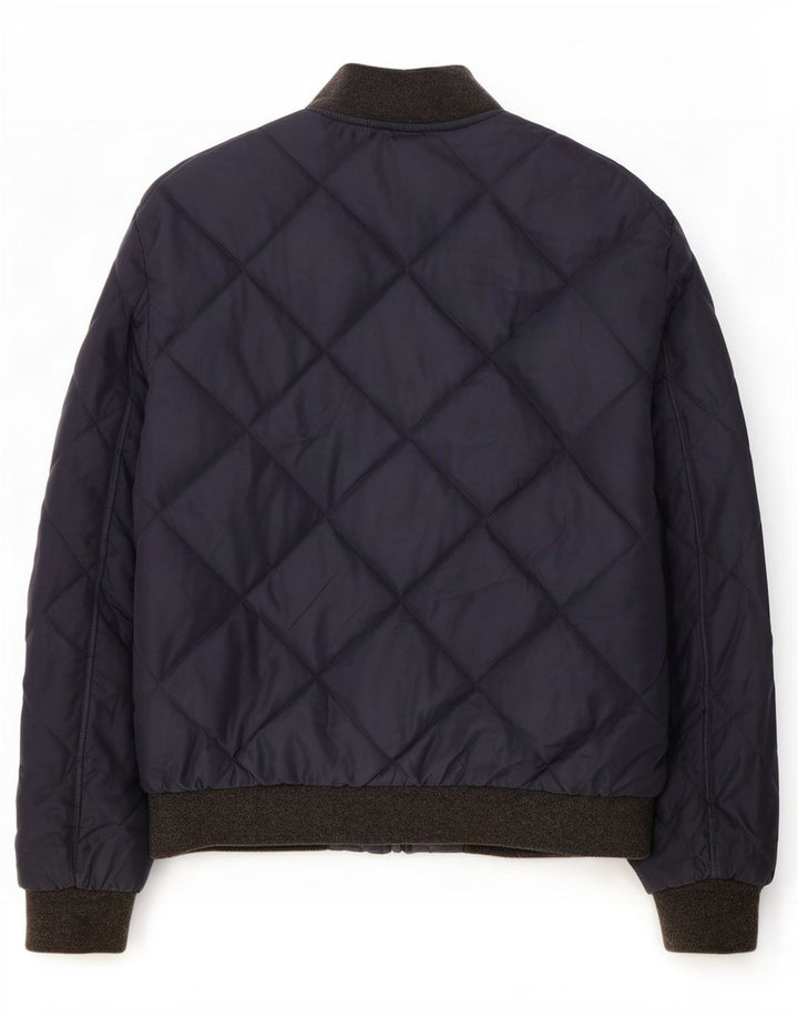Jaqueta bomber masculina acolchoada Marks & Spencer UK 38 poliéster azul marinho médio