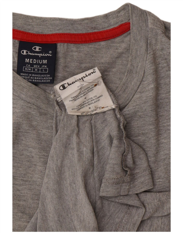 Camiseta masculina CHAMPION Top algodão cinza médio
