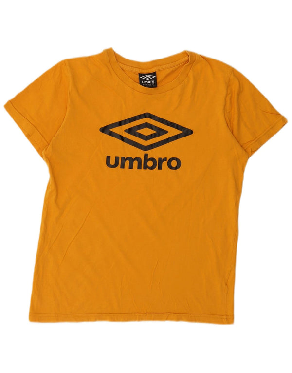 Camiseta gráfica masculina Umbro Top pequeno amarelo