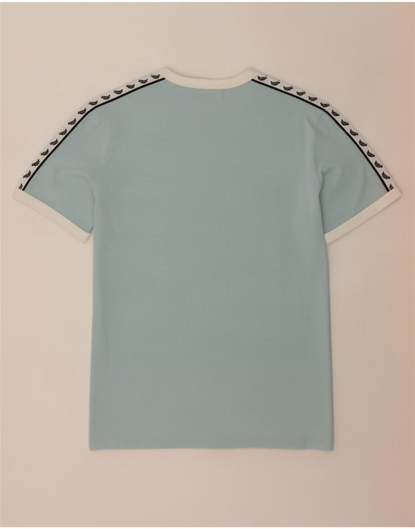 Fred Perry Mens Graphic T-Shirt Top XL Blue Colourblock Cotton