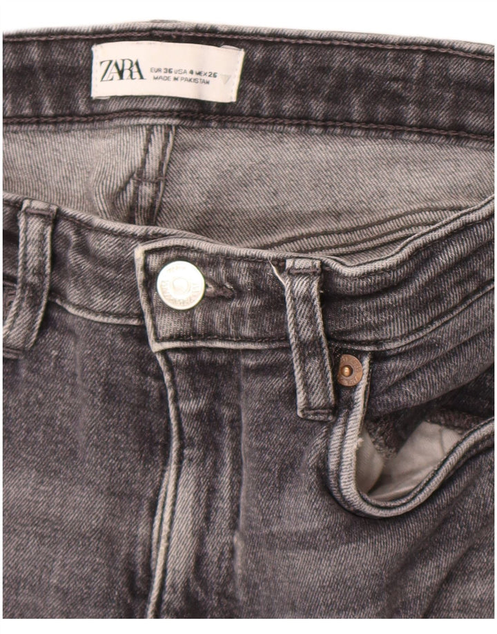 Calça jeans feminina Zara EU 36 XS W26 L25 cinza