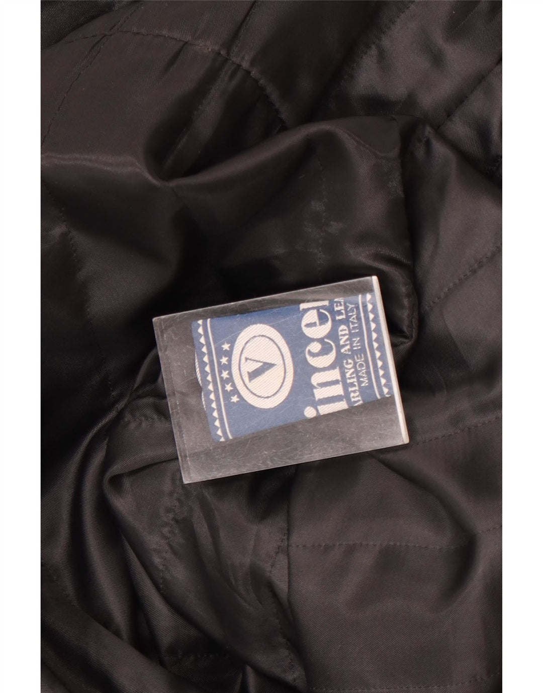 Casaco feminino de couro grande com capuz VINCENT IT 42 couro preto médio