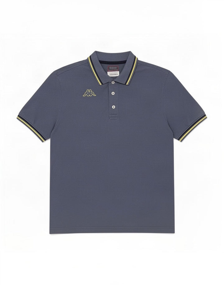 Camisa polo masculina Kappa grande algodão azul