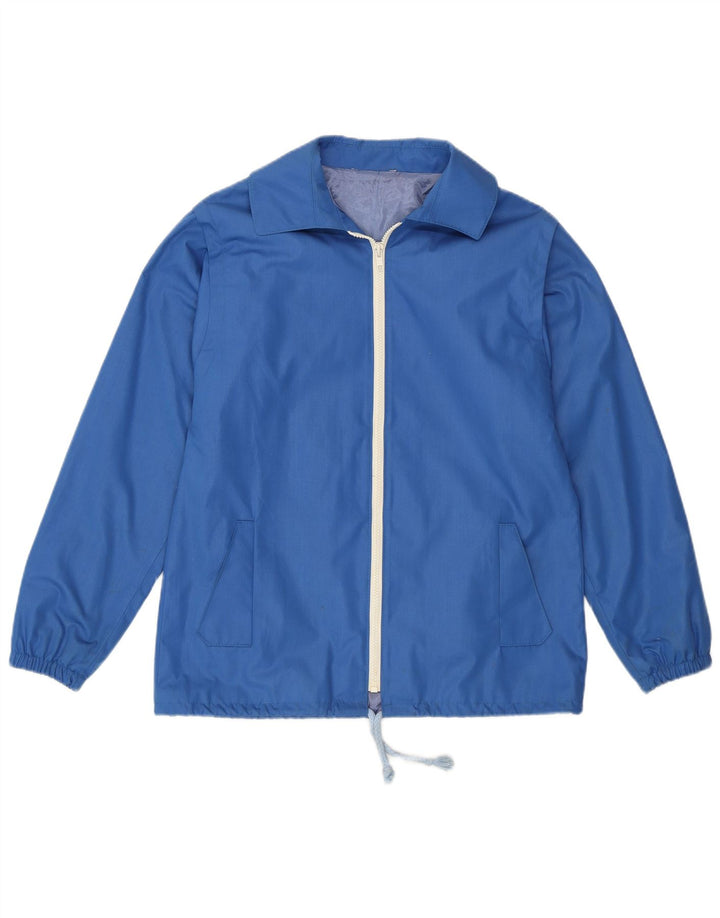 Jaqueta bomber feminina VINTAGE UK 12 poliéster azul médio
