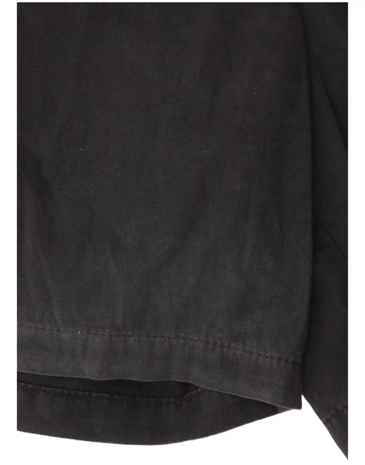 Shorts chino feminino Marks & Spencer UK 12 médio W32 algodão preto