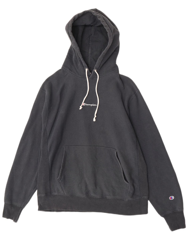 Jumper masculino com capuz Champion grande algodão preto