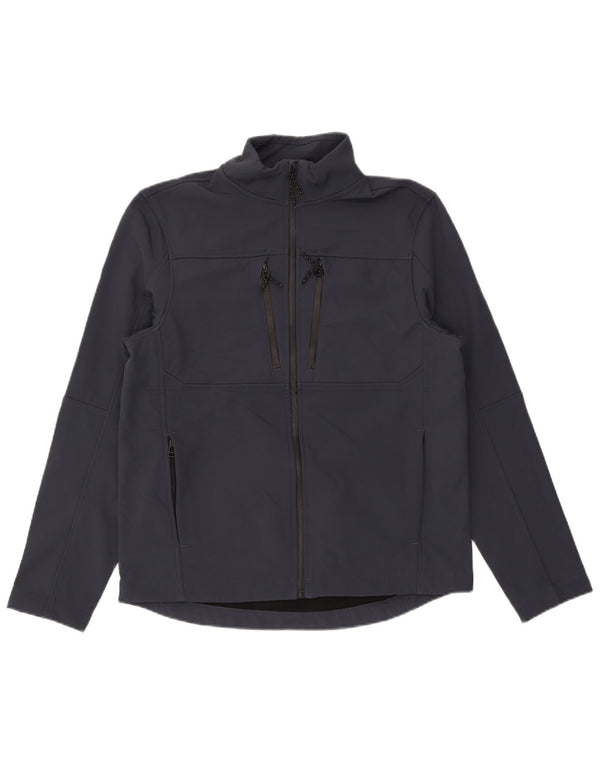 Jaqueta masculina de agasalho Marks & Spencer grande poliéster azul marinho