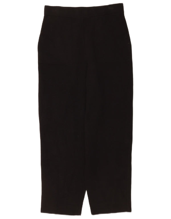 Calça feminina Zara cortada média W28 L24 preta viscose
