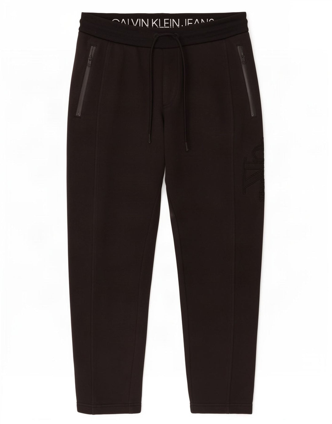 Calça Calvin Klein Jeans Masculina de Treino Médio Algodão Preto