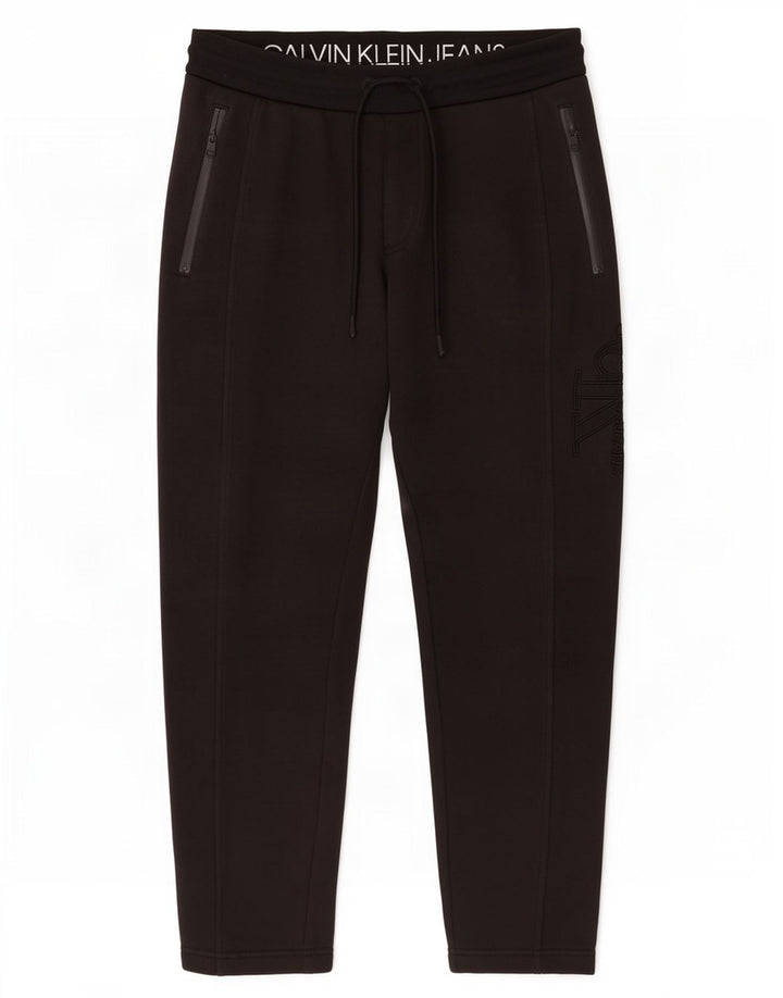 Calça Calvin Klein Jeans Masculina de Treino Médio Algodão Preto