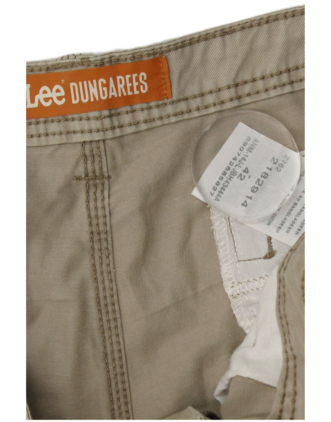 Shorts cargo masculino LEE Dungarees W42 2XL algodão bege