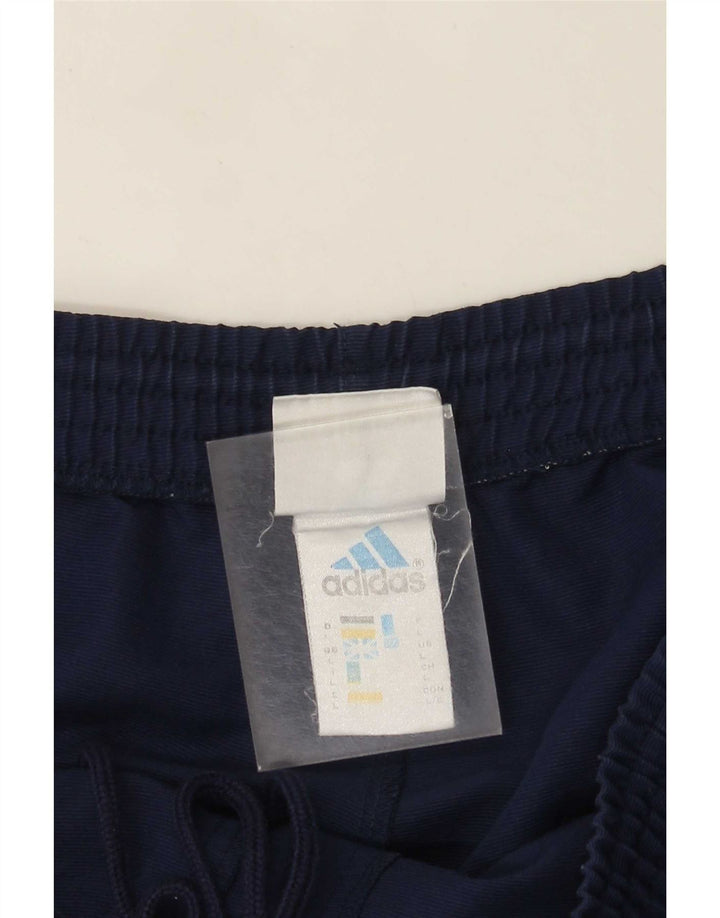 Shorts esportivos masculinos Adidas grandes poliéster azul marinho