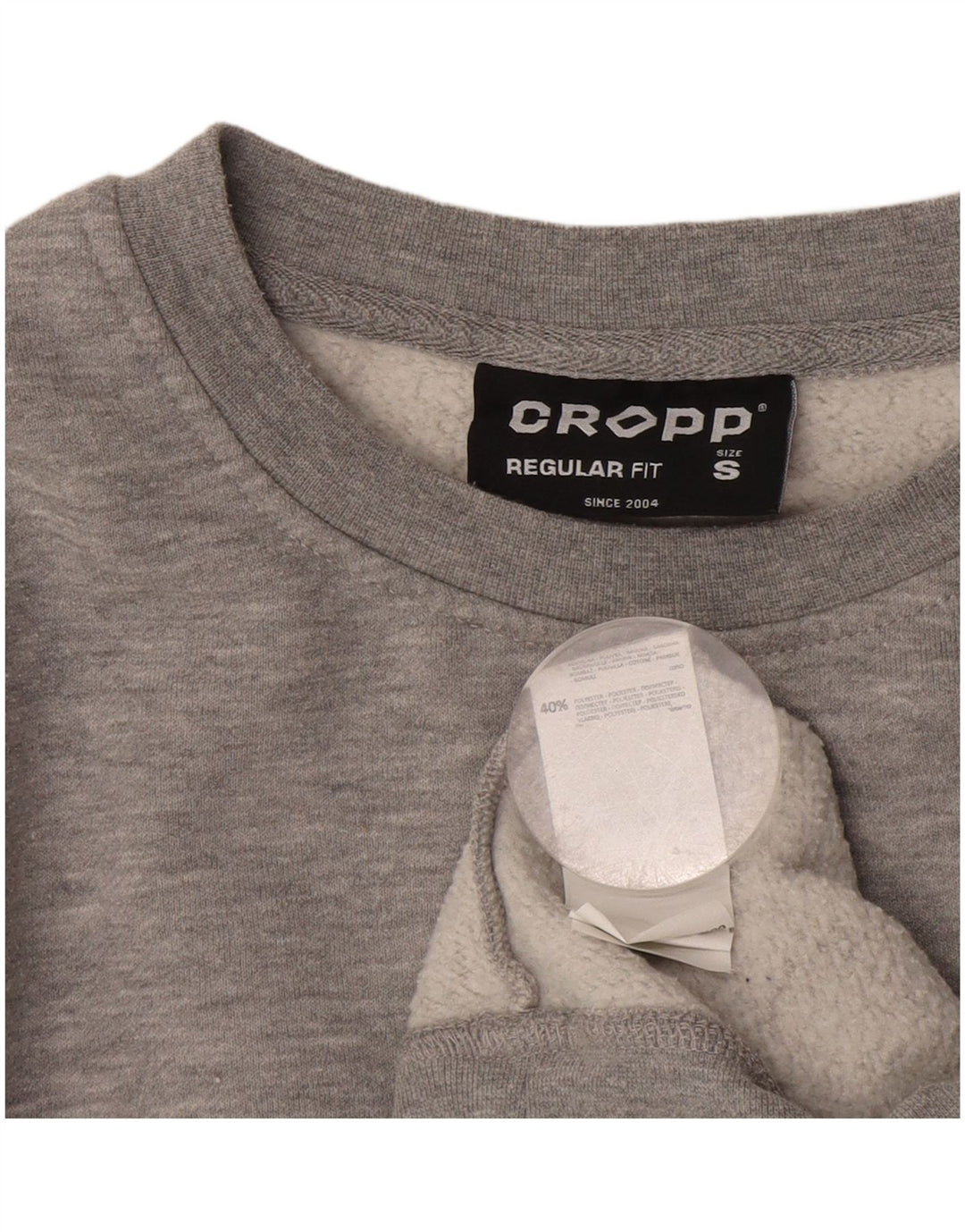 Cropp moletom masculino gráfico regular ajuste jumper pequeno algodão cinza