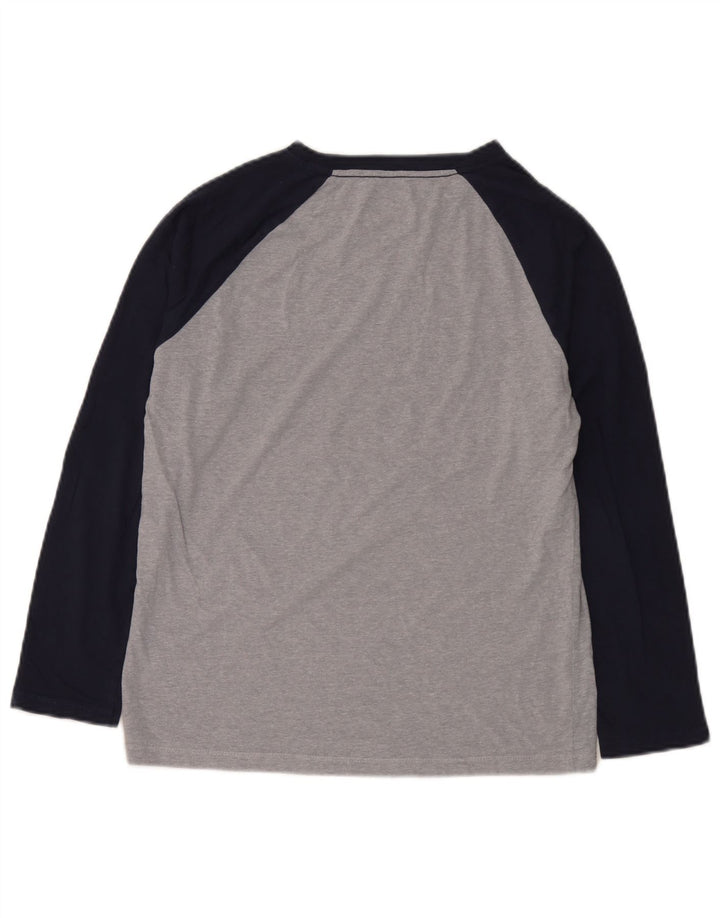 Tommy Hilfiger Meninos Top Manga Comprida 15-16 Anos Grande Bloco De Cores Cinza