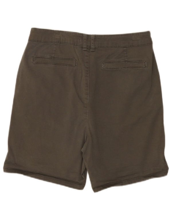 Shorts chino feminino MINT VELVET UK 10 pequeno W28 algodão verde