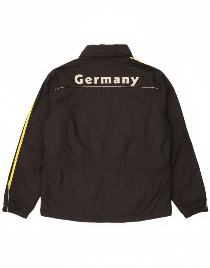 Jaqueta corta-vento Adidas Mens Germany Graphic UK 38/40 Médio Preto Nylon