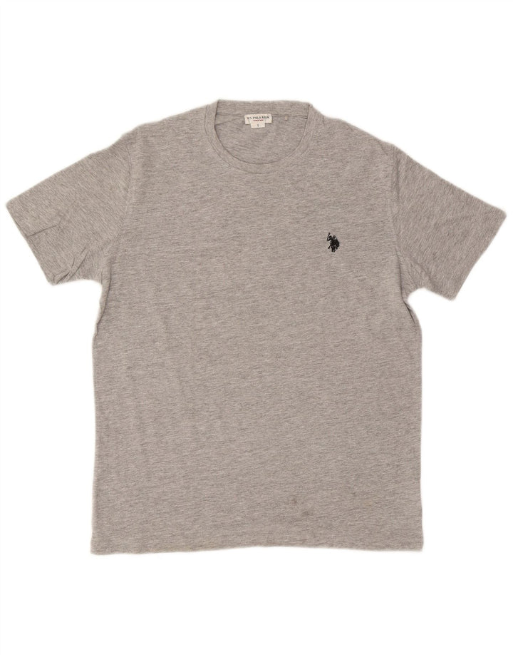 US Polo Assn. Camiseta Masculina Top Pequeno Algodão Cinza