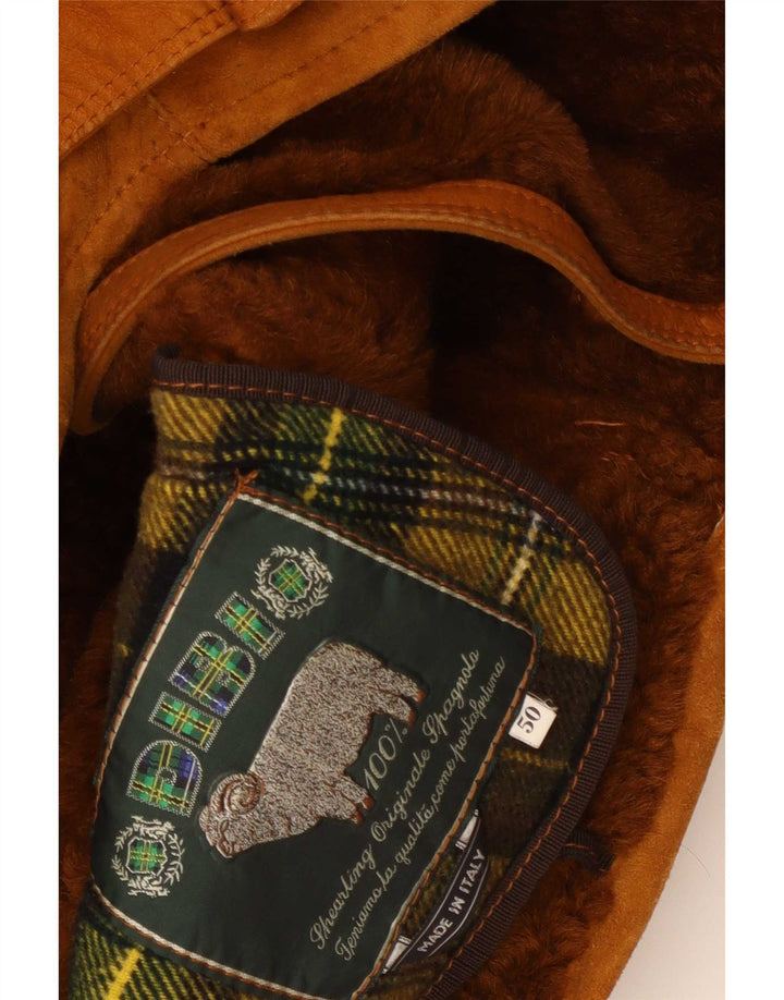 Dibi Mens Shearling Jacket IT 50 Large Brown