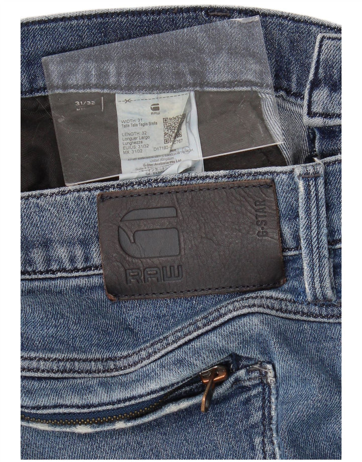 G-STAR Masculino Noxer Straight Jeans W31 L32 Azul Algodão