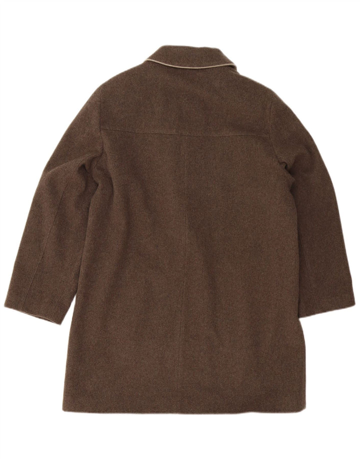 Sobretudo feminino Eastex Reino Unido 12 lã marrom médio