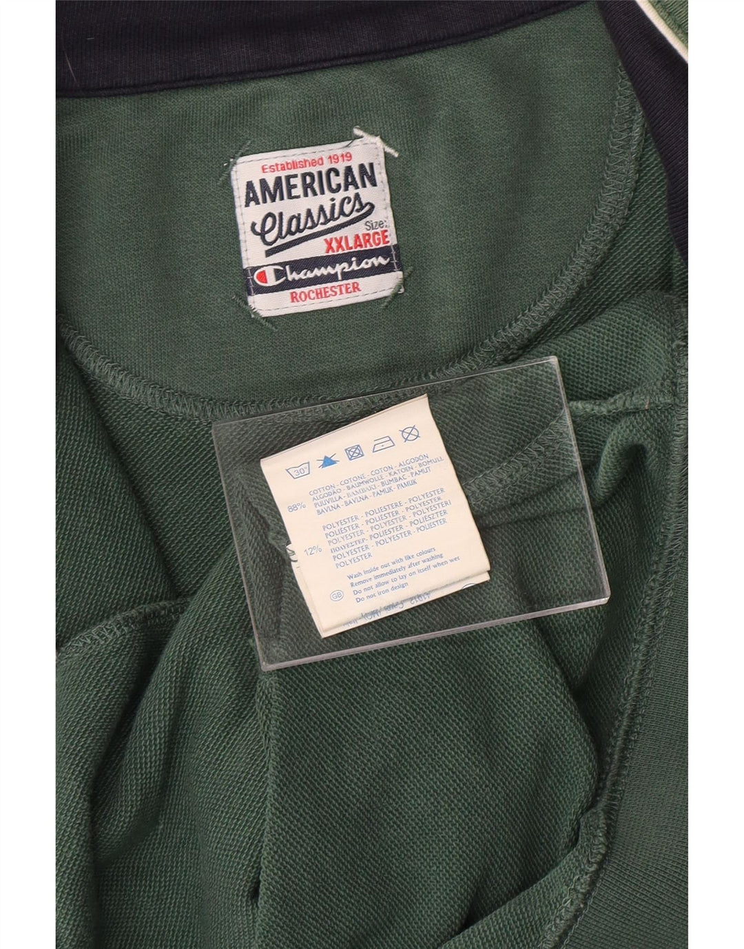 CHAMPION Jaqueta masculina de agasalho 2XL algodão verde