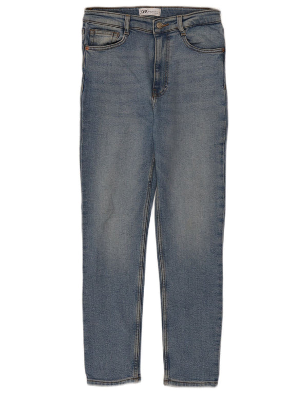 Zara Jeans Slim Feminino EU 38 Pequeno W28 L26 Azul Algodão