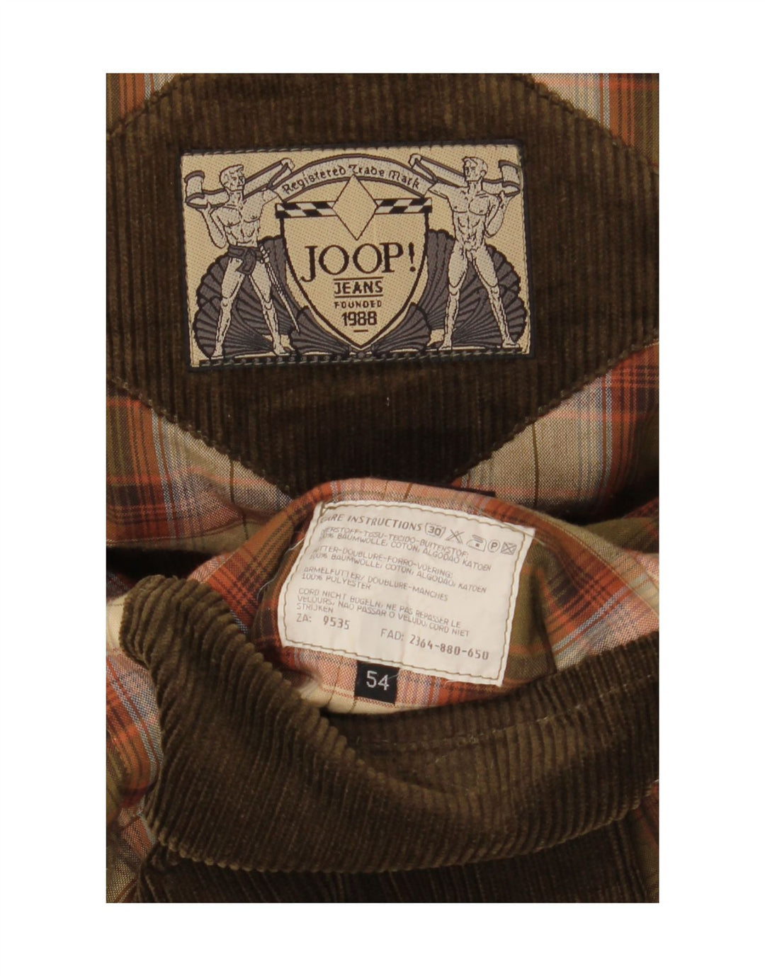 Jaqueta Parka masculina Joop com capuz IT 54 2XL algodão cáqui